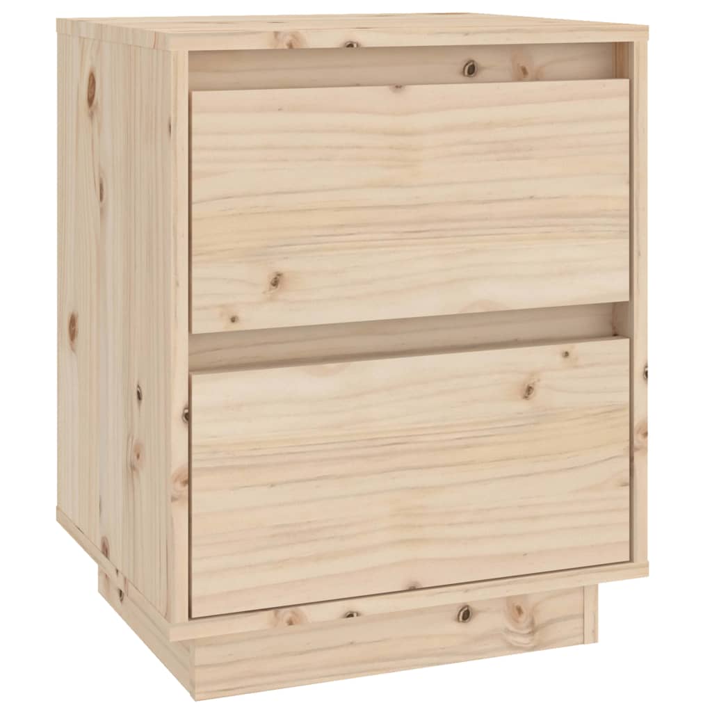 vidaXL Κομοδίνα 2 τεμ. 40 x 35 x 50 εκ. από Μασίφ Ξύλο Πεύκου