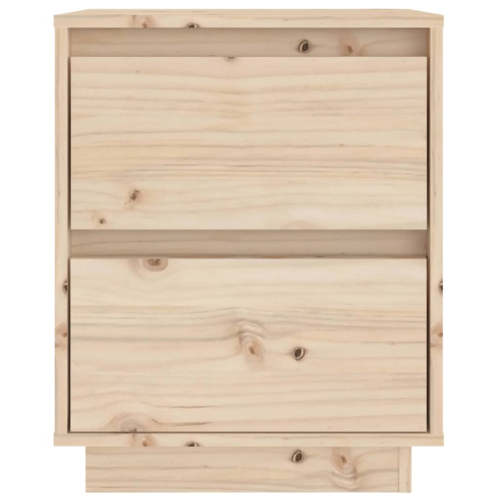vidaXL Κομοδίνα 2 τεμ. 40 x 35 x 50 εκ. από Μασίφ Ξύλο Πεύκου