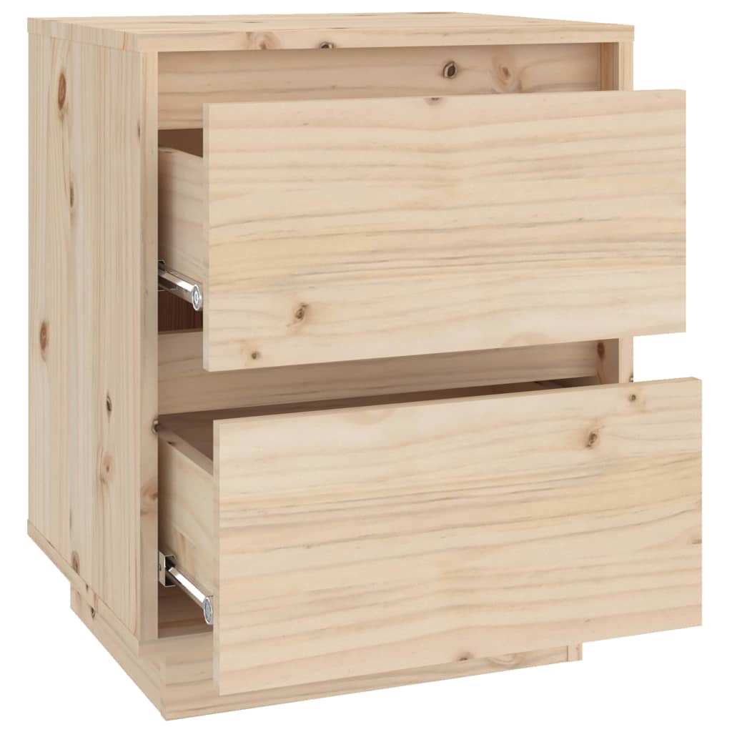 vidaXL Κομοδίνα 2 τεμ. 40 x 35 x 50 εκ. από Μασίφ Ξύλο Πεύκου