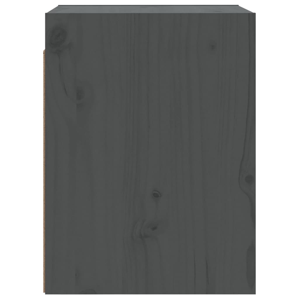 vidaXL Ντουλάπια Τοίχου 2 τεμ. Γκρι 30x30x40 εκ. Μασίφ Ξύλο Πεύκου