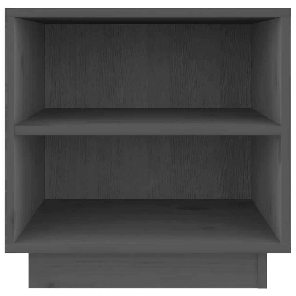 vidaXL Κομοδίνα 2 τεμ. Γκρι 40 x 34 x 40 εκ. από Μασίφ Ξύλο Πεύκου