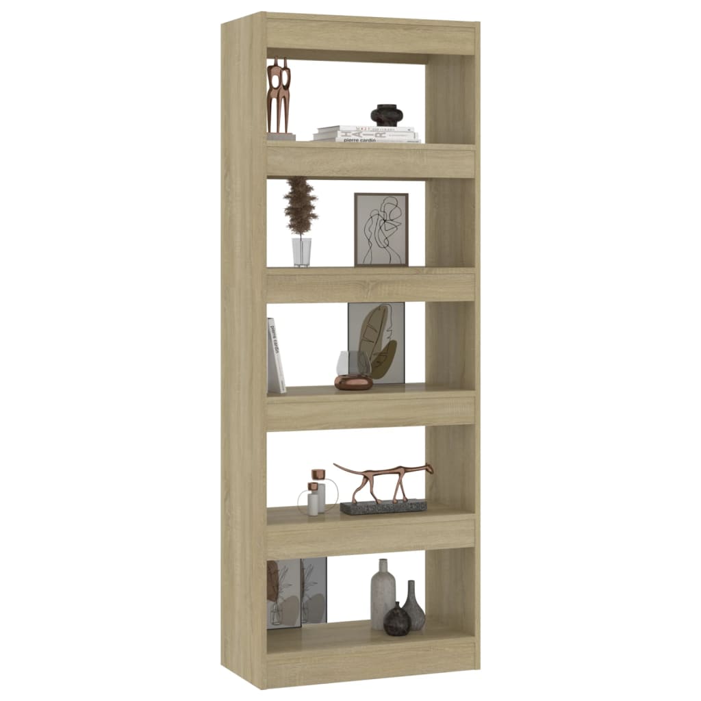 vidaXL Βιβλιοθήκη/Διαχωριστικό Sonoma Δρυς 80x24x192 εκ. Επεξ. Ξύλο