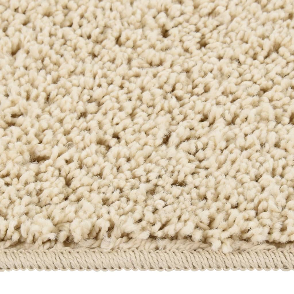 vidaXL Χαλί Shaggy Αντιολισθητικό Κρεμ 140 x 200 εκ.