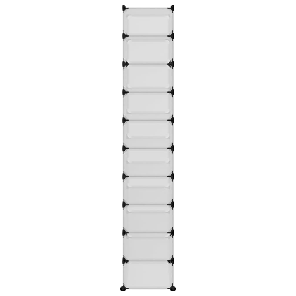 vidaXL Παπουτσοθήκη Διαφανής 44 x 32 x 174 εκ. από Πολυπροπυλένιο