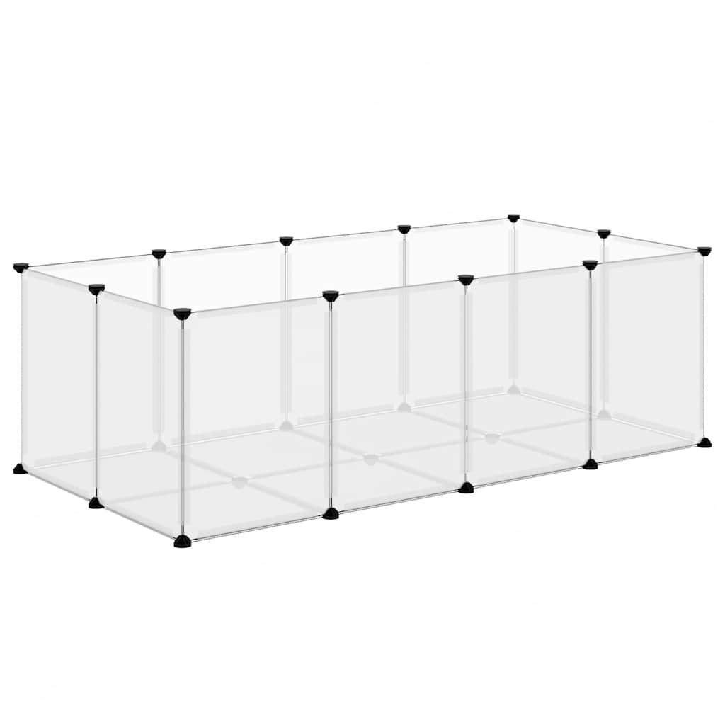 vidaXL Κλουβί Μικρών Ζώων Διαφανές 144x74x46,5 εκ Πολυπροπυλ. & Ατσάλι
