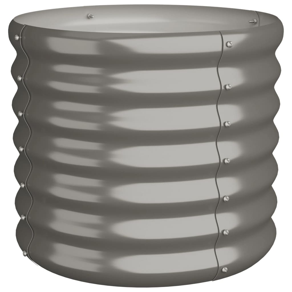 vidaXL Ζαρντινιέρα Γκρι 40x40x36 εκ. Ατσάλι με Ηλεκτρ. Βαφή Πούδρας
