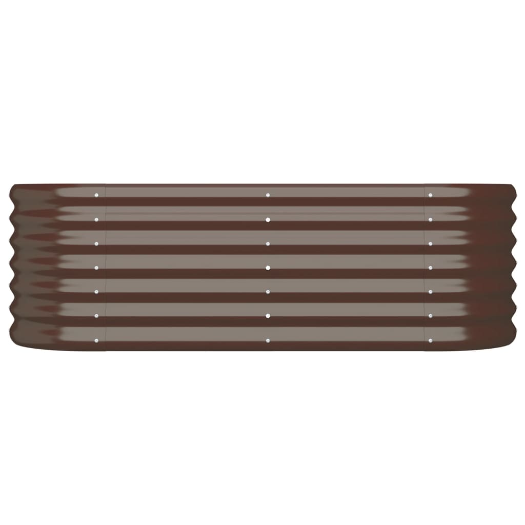 vidaXL Ζαρντινιέρα Υπερυψωμένη Καφέ 114x40x36 εκ. Ατσάλι Ηλεκτρ. Βαφή