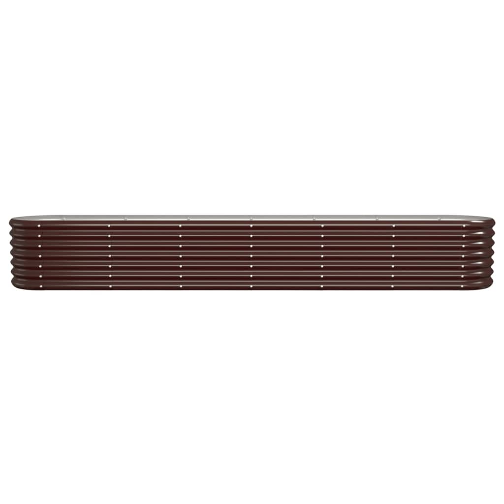 vidaXL Ζαρντινιέρα Καφέ 260x40x36 εκ. Ατσάλι με Ηλεκτρ. Βαφή Πούδρας
