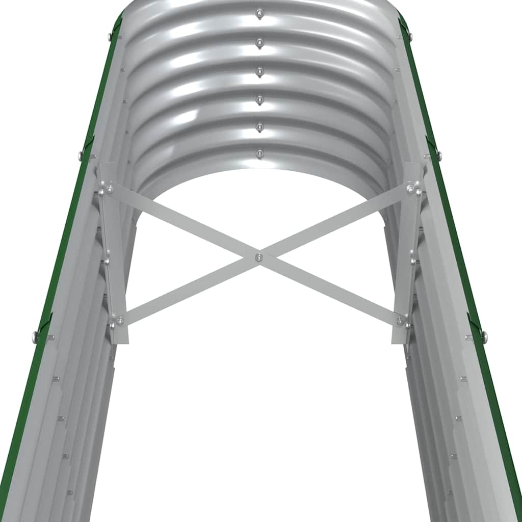 vidaXL Ζαρντινιέρα Πράσινη 332x40x36 εκ Γαλβανισμένος χάλυβας