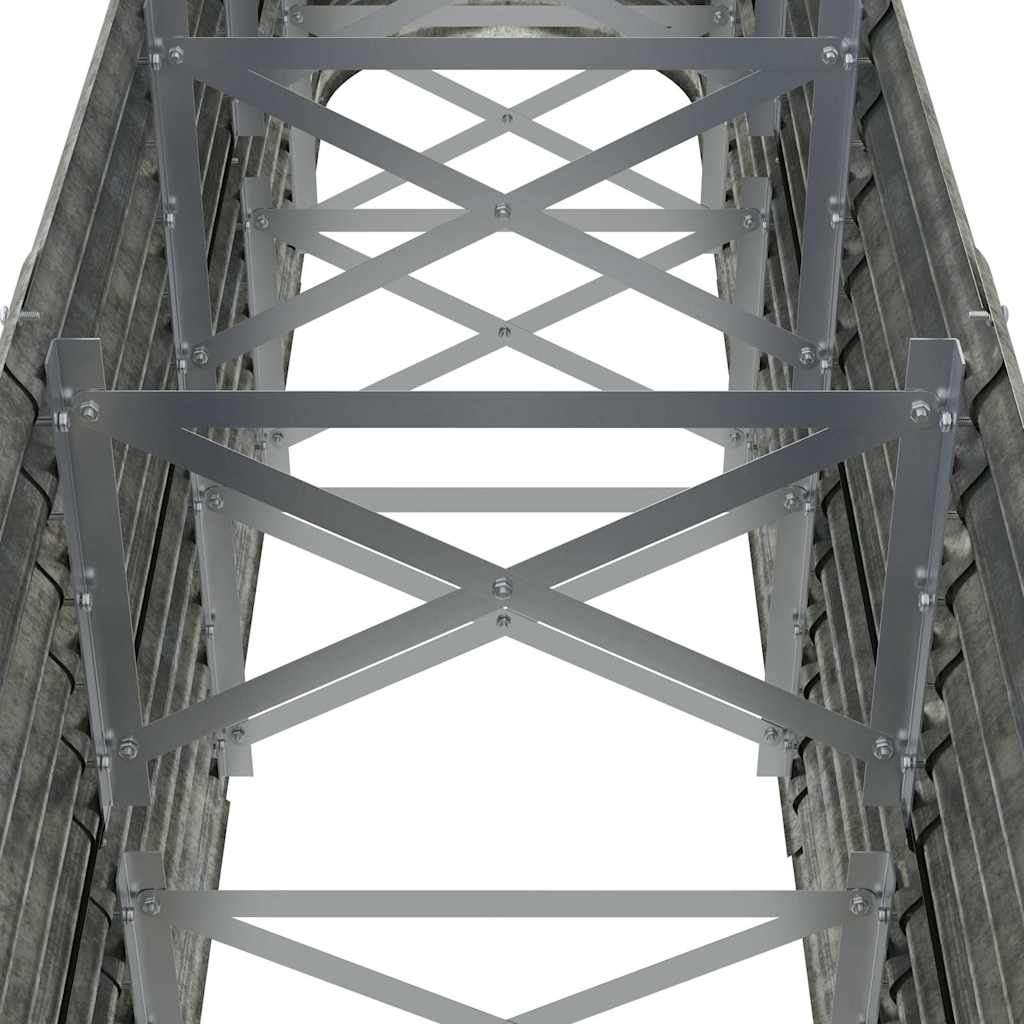 vidaXL Ζαρντινιέρα Ασημί 224x40x68 εκ. Γαλβανισμένος χάλυβας
