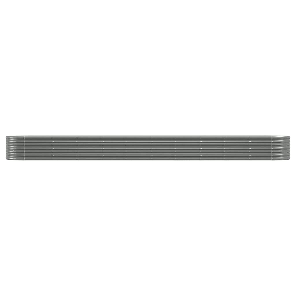 vidaXL Ζαρντινιέρα Γκρι 440x80x36 εκ. Ατσάλι με Ηλεκτρ. Βαφή Πούδρας