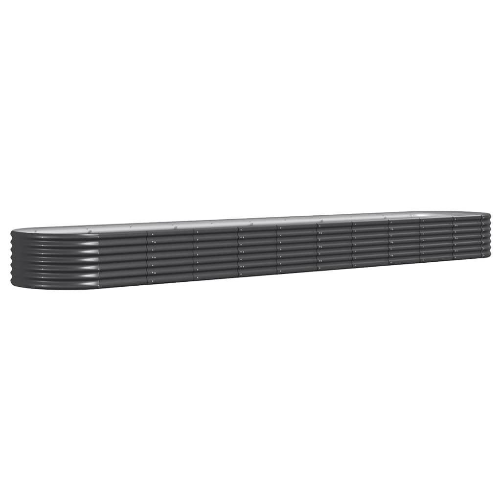 vidaXL Ζαρντινιέρα Ανθρακί 440x80x36 εκ Ατσάλι με Ηλεκτρ. Βαφή Πούδρας