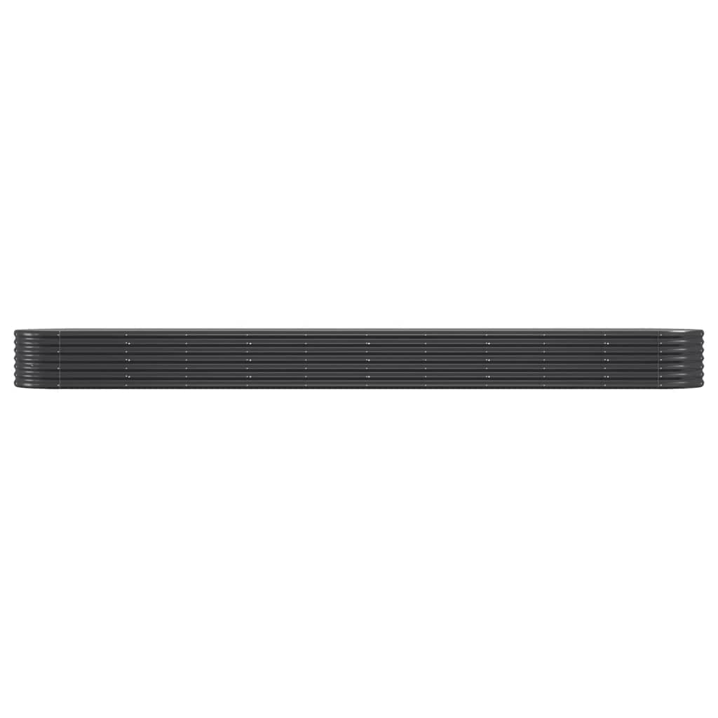 vidaXL Ζαρντινιέρα Ανθρακί 440x80x36 εκ Ατσάλι με Ηλεκτρ. Βαφή Πούδρας