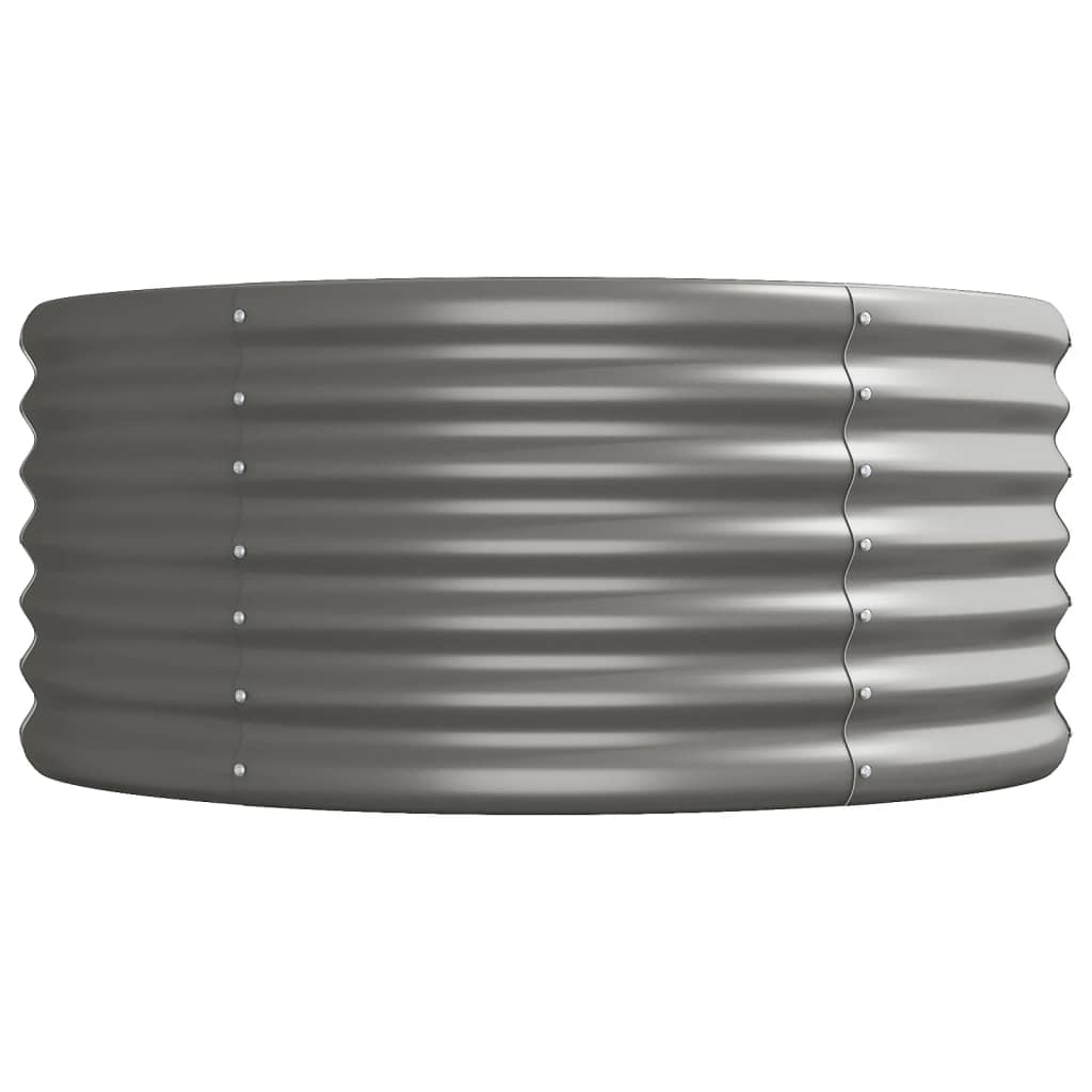 vidaXL Ζαρντινιέρα Γκρι 512x80x36 εκ. Ατσάλι με Ηλεκτρ. Βαφή Πούδρας