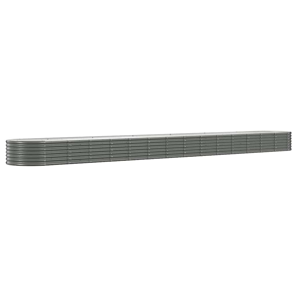 vidaXL Ζαρντινιέρα Γκρι 620x80x36 εκ. Ατσάλι με Ηλεκτρ. Βαφή Πούδρας