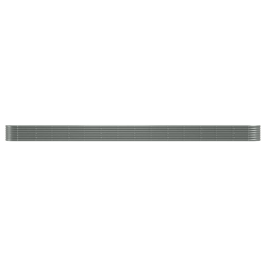 vidaXL Ζαρντινιέρα Γκρι 620x80x36 εκ. Ατσάλι με Ηλεκτρ. Βαφή Πούδρας