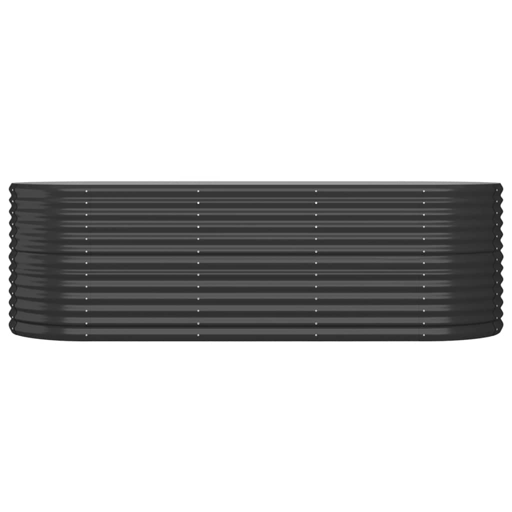 vidaXL Ζαρντινιέρα Ανθρακί 224x80x68 εκ Ατσάλι με Ηλεκτρ. Βαφή Πούδρας