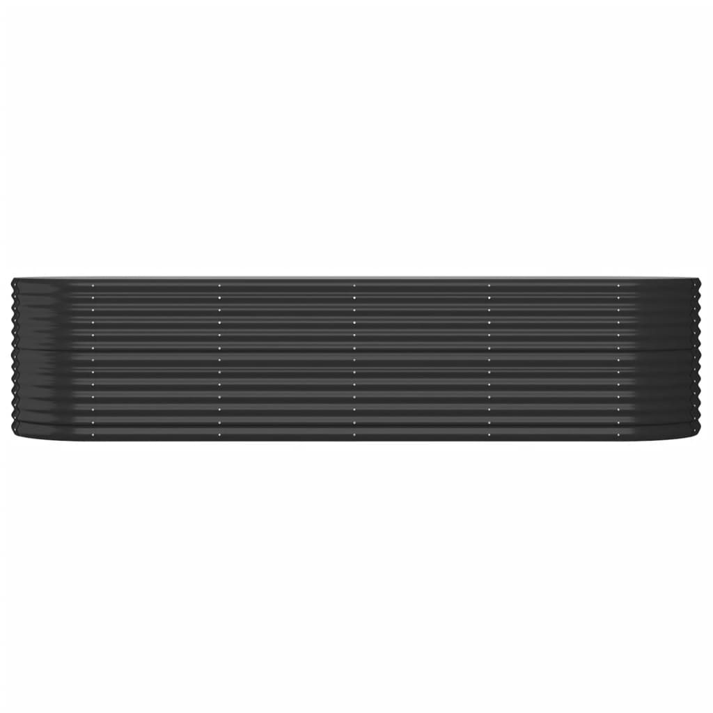 vidaXL Ζαρντινιέρα Ανθρακί 296x80x68 εκ Ατσάλι με Ηλεκτρ. Βαφή Πούδρας