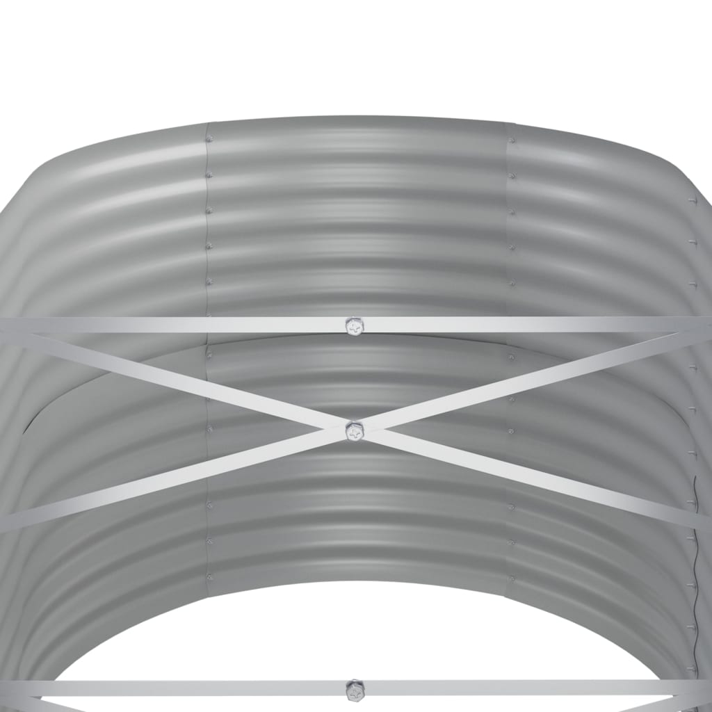 vidaXL Ζαρντινιέρα Καφέ 368x80x68 εκ. Ατσάλι με Ηλεκτρ. Βαφή Πούδρας