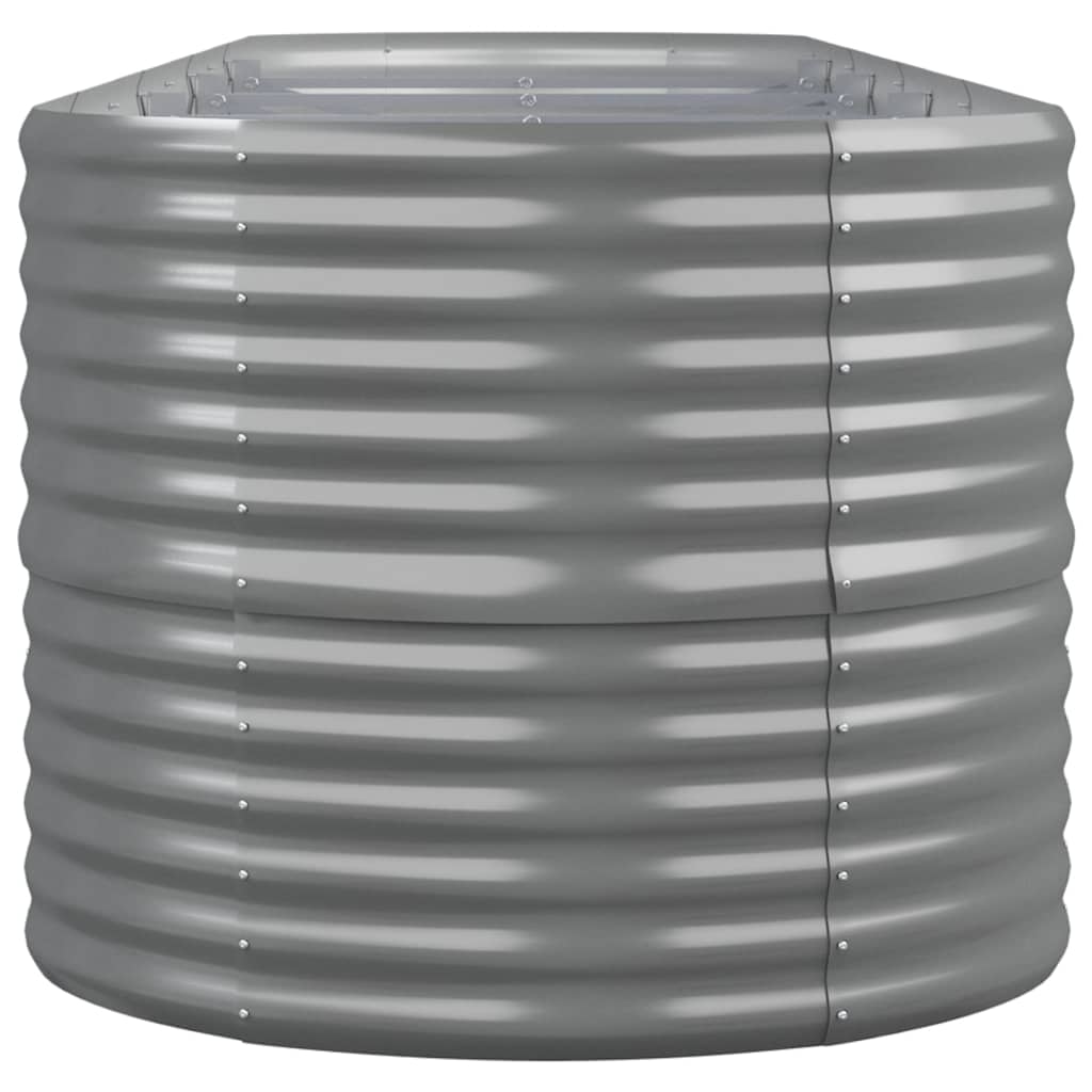vidaXL Ζαρντινιέρα Γκρι 440x80x68 εκ. Ατσάλι με Ηλεκτρ. Βαφή Πούδρας