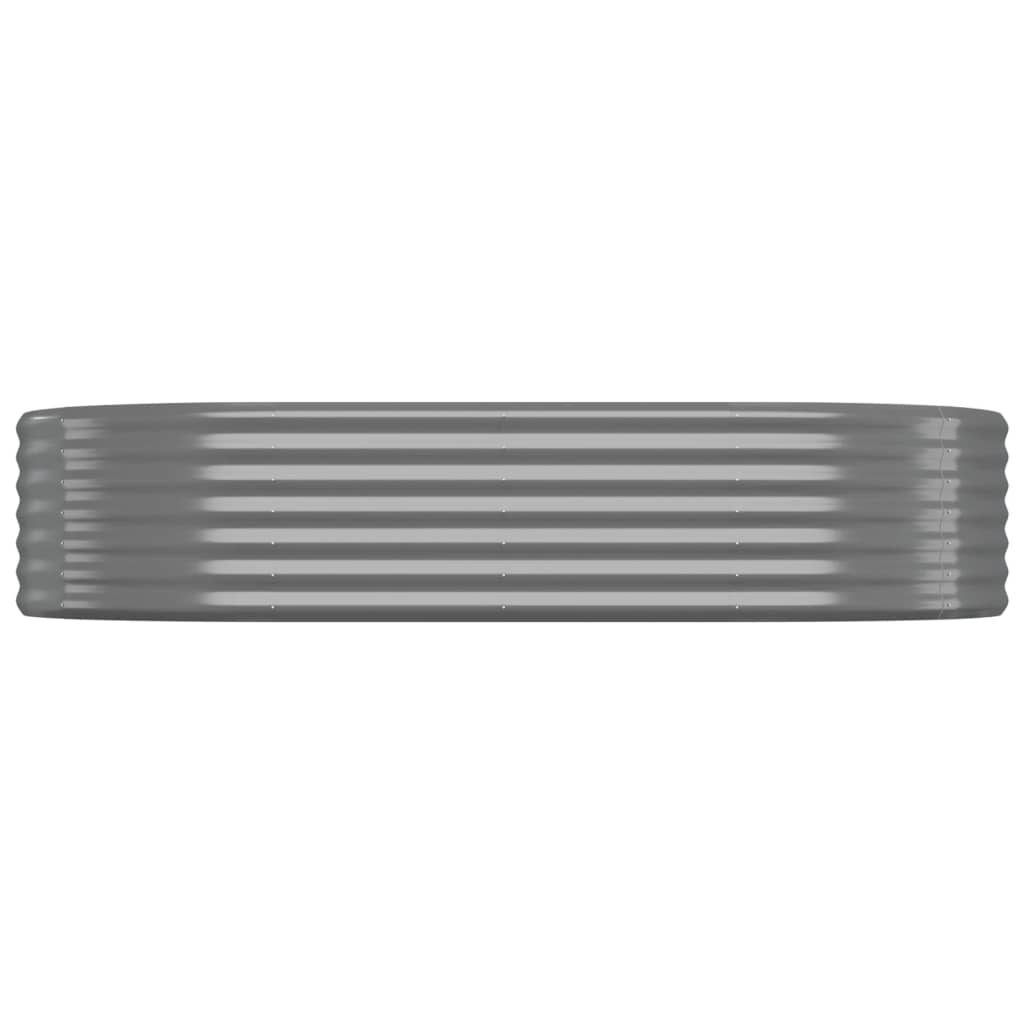 vidaXL Ζαρντινιέρα Γκρι 175x100x36 εκ. Ατσάλι με Ηλεκτρ. Βαφή Πούδρας