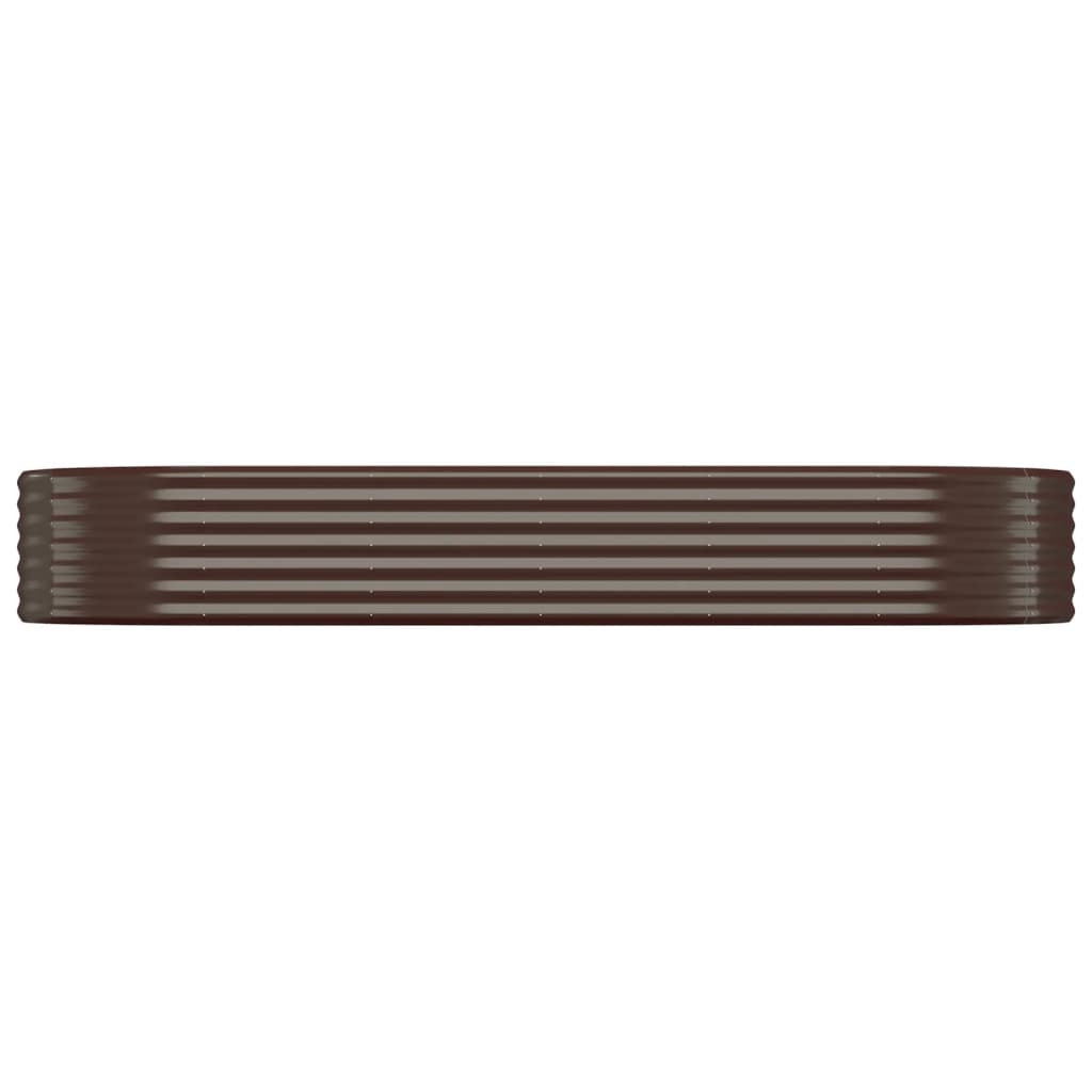 vidaXL Ζαρντινιέρα Καφέ 249x100x36 εκ. Ατσάλι με Ηλεκτρ. Βαφή Πούδρας