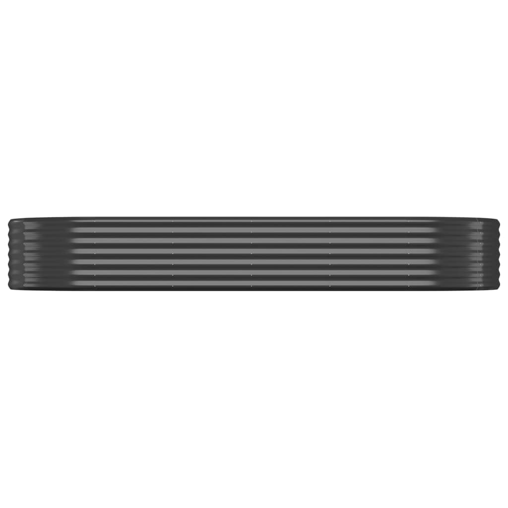 vidaXL Ζαρντινιέρα Ανθρακί 249x100x36εκ Ατσάλι με Ηλεκτρ. Βαφή Πούδρας