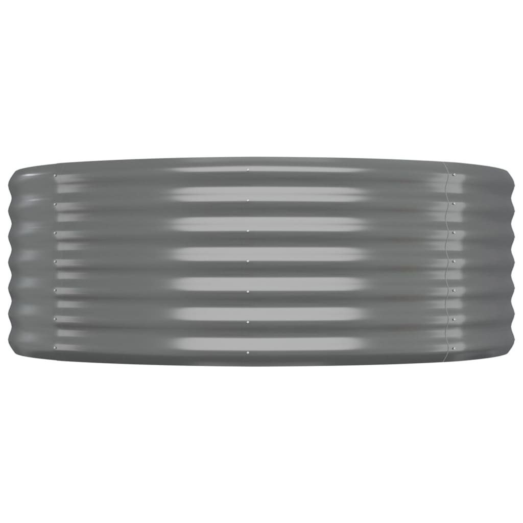 vidaXL Ζαρντινιέρα Γκρι 322x100x36 εκ. Ατσάλι με Ηλεκτρ. Βαφή Πούδρας