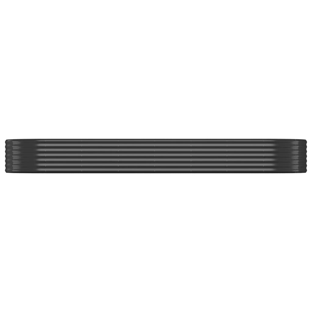 vidaXL Ζαρντινιέρα Ανθρακί 322x100x36εκ Ατσάλι με Ηλεκτρ. Βαφή Πούδρας