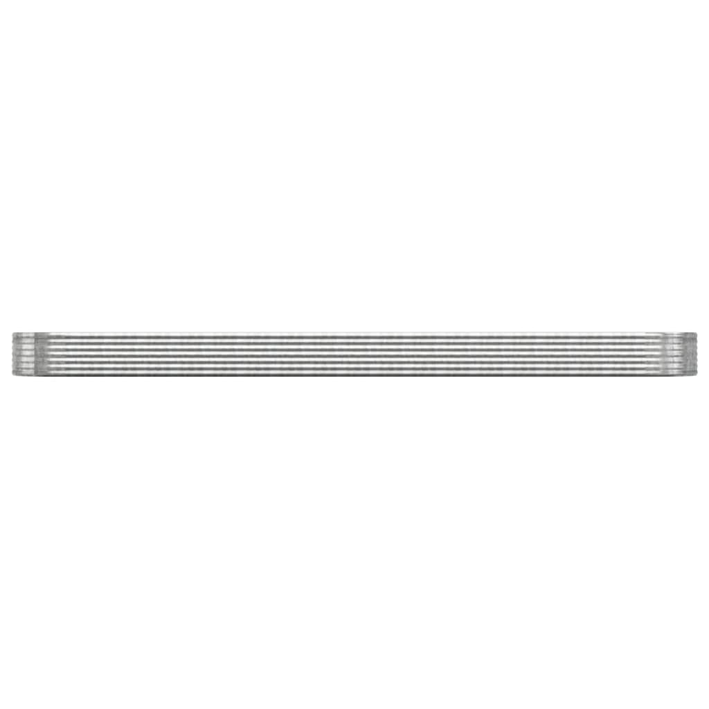 vidaXL Ζαρντινιέρα Ασημί 544x100x36 εκ. Ατσάλι με Ηλεκτρ. Βαφή Πούδρας