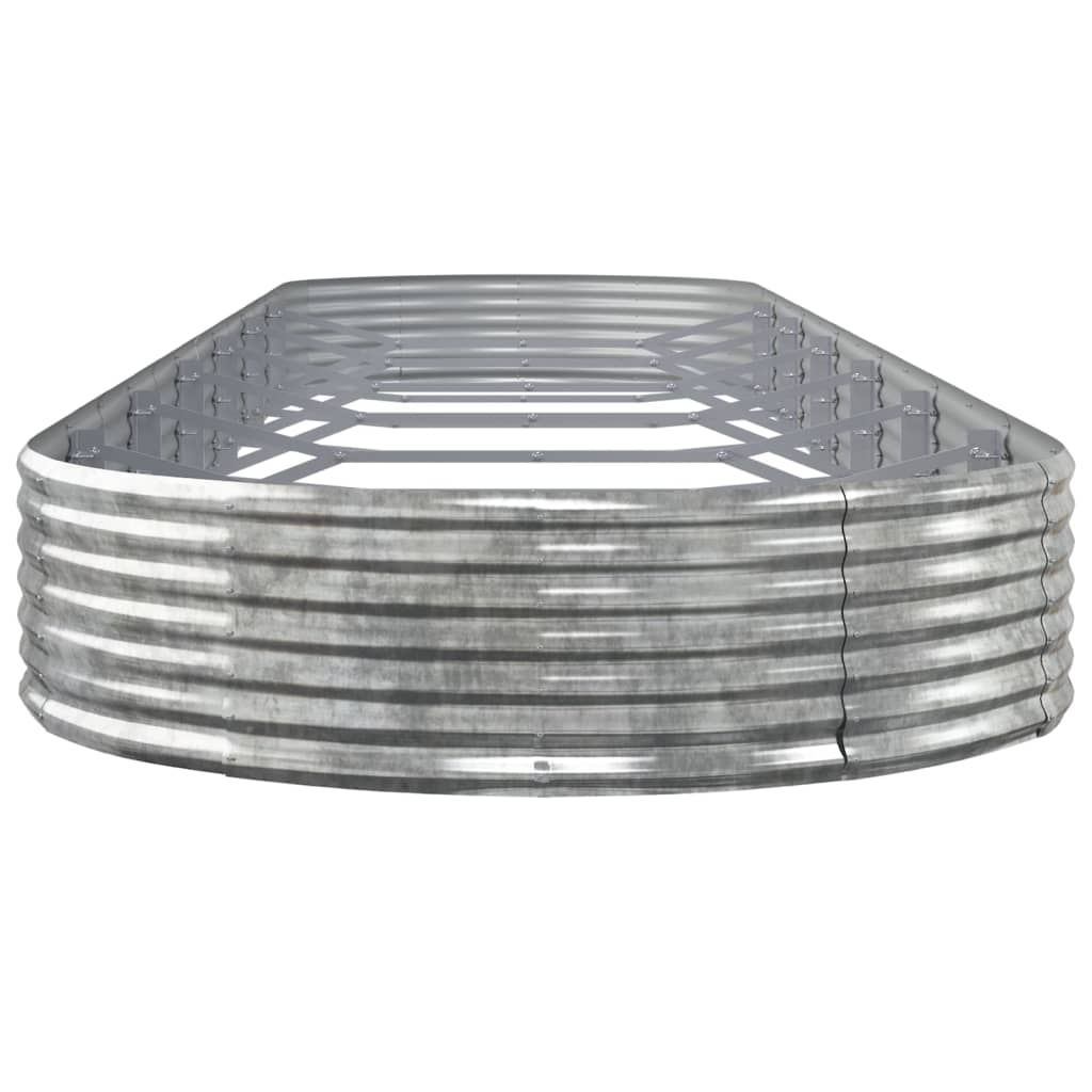 vidaXL Ζαρντινιέρα Ασημί 600x140x36 εκ. Ατσάλι με Ηλεκτρ. Βαφή Πούδρας