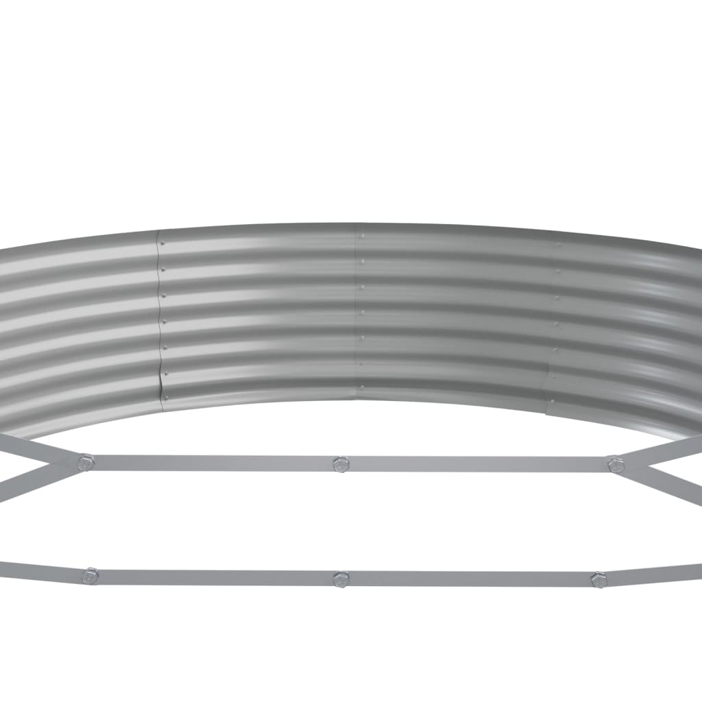 vidaXL Ζαρντινιέρα Ασημί 600x140x36 εκ. Ατσάλι με Ηλεκτρ. Βαφή Πούδρας