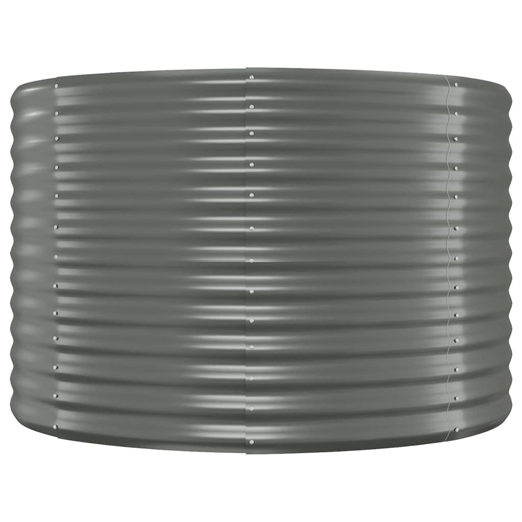 vidaXL Ζαρντινιέρα Γκρι 322x100x68 εκ. Ατσάλι με Ηλεκτρ. Βαφή Πούδρας