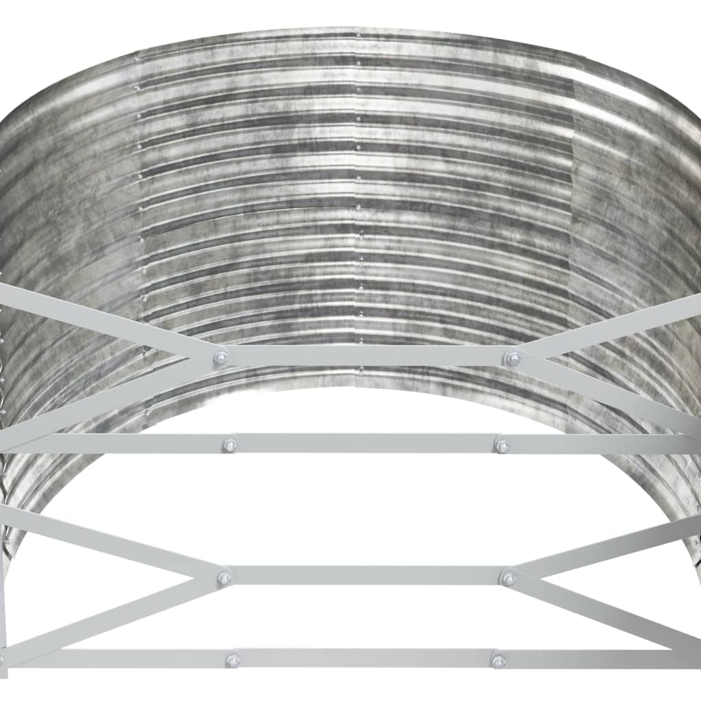 vidaXL Ζαρντινιέρα Ασημί 322x100x68 εκ. Ατσάλι με Ηλεκτρ. Βαφή Πούδρας