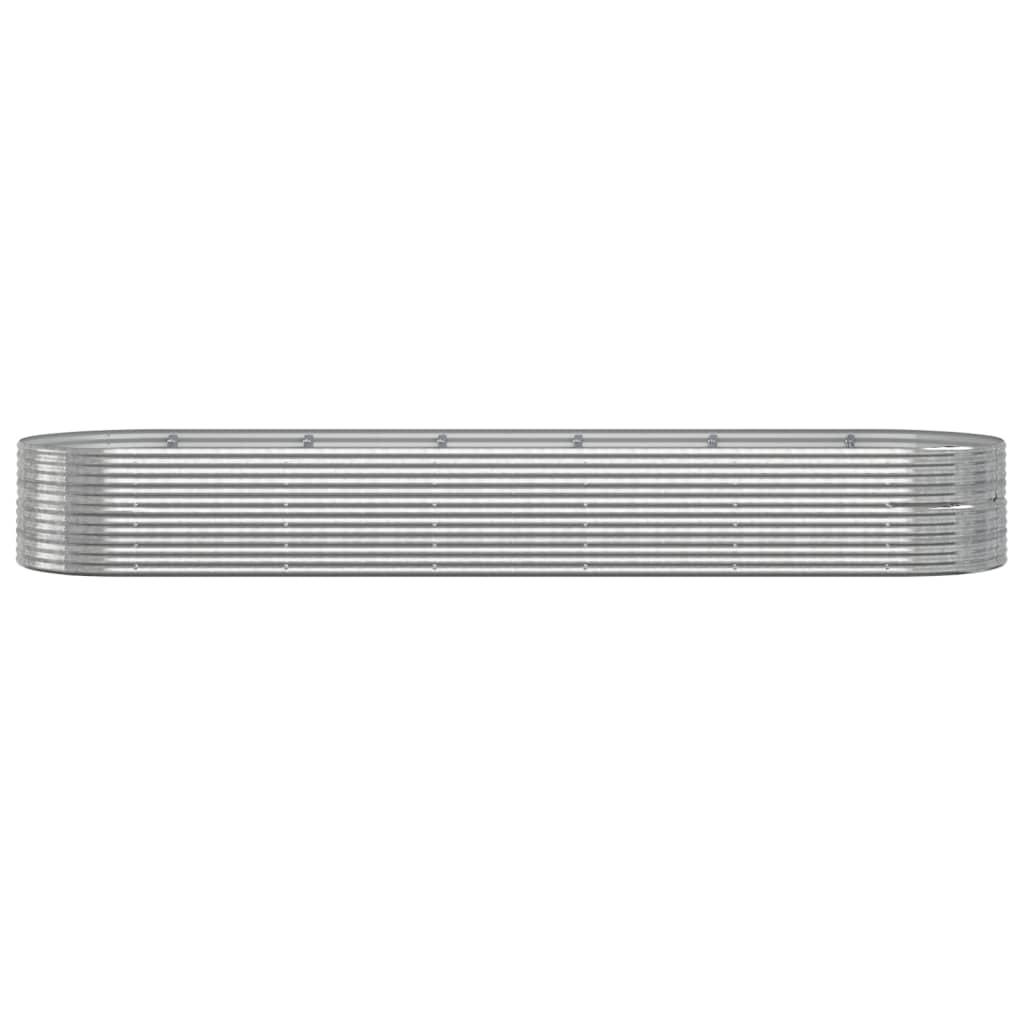 vidaXL Ζαρντινιέρα Ασημί 510x140x68 εκ. Ατσάλι με Ηλεκτρ. Βαφή Πούδρας