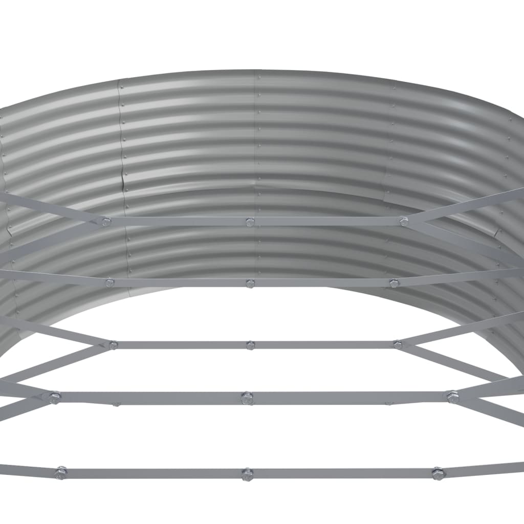 vidaXL Ζαρντινιέρα Καφέ 584x140x68εκ Ατσάλι με Ηλεκτρ. Βαφή Πούδρας