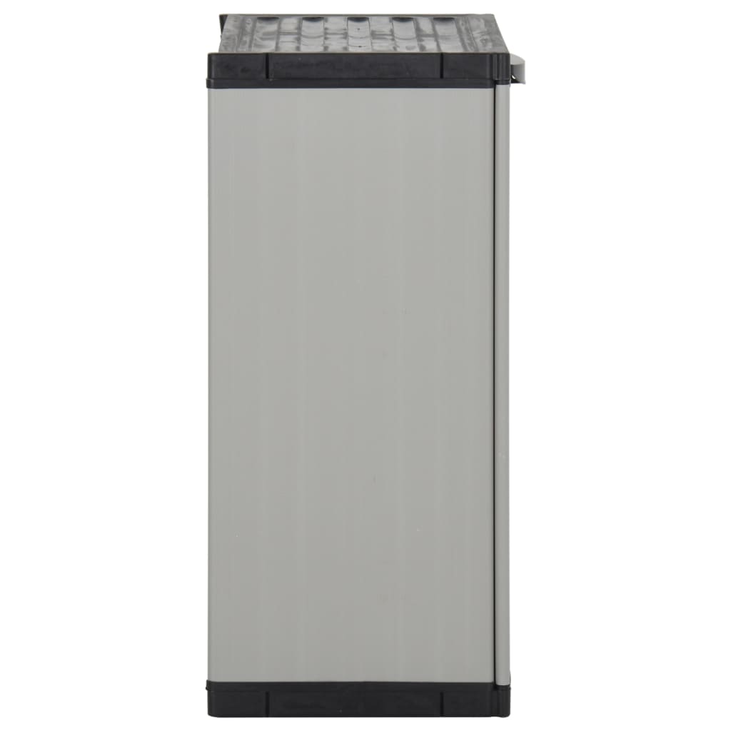 vidaXL Κάδος Απορριμάτων Κήπου Γκρι/Μαύρο 68x40x85 εκ. Πολυπροπυλένιο