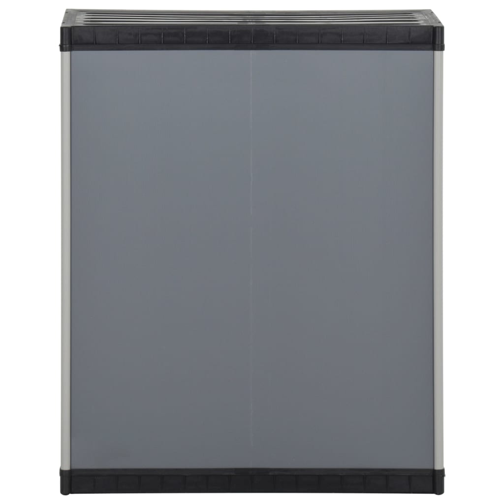 vidaXL Κάδος Απορριμάτων Κήπου Γκρι/Μαύρο 68x40x85 εκ. Πολυπροπυλένιο