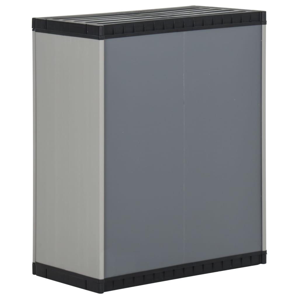 vidaXL Κάδος Απορριμάτων Κήπου Γκρι/Μαύρο 68x40x85 εκ. Πολυπροπυλένιο