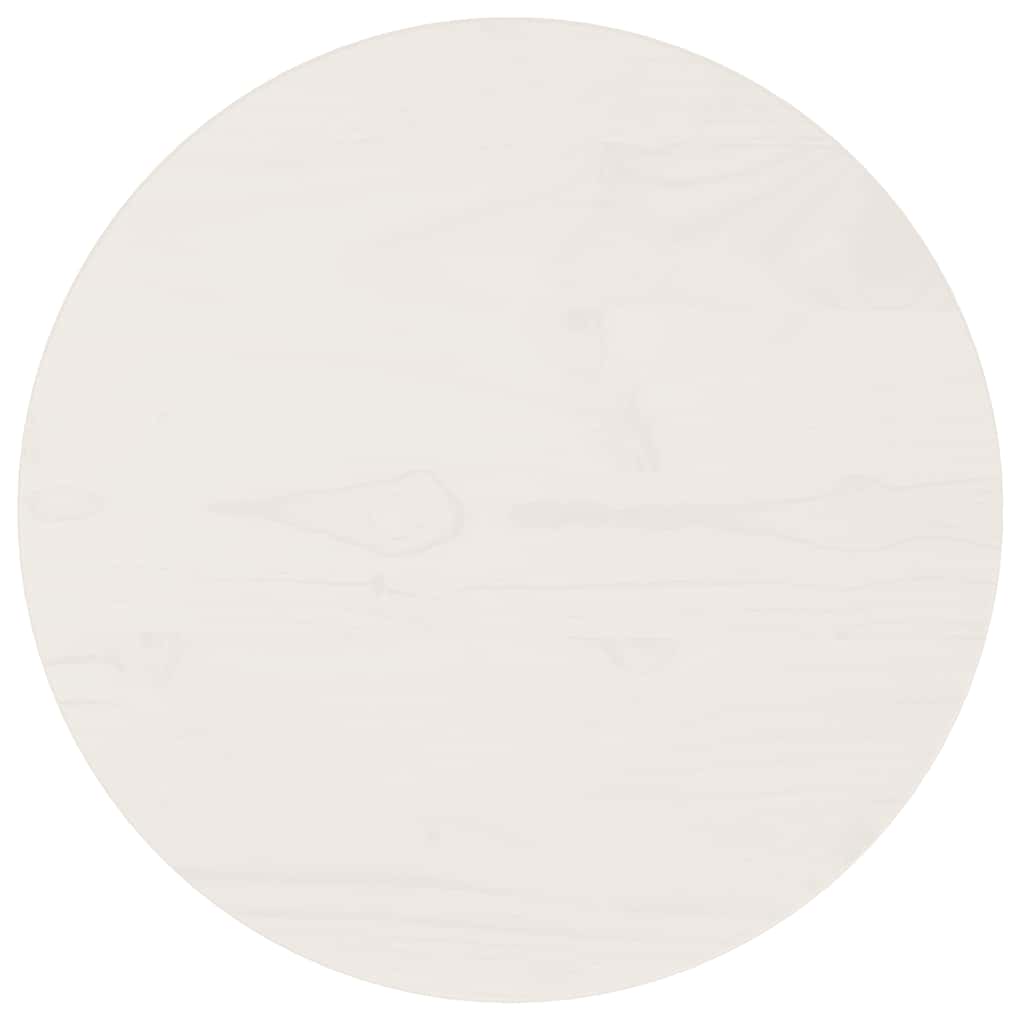 vidaXL Επιφάνεια Τραπεζιού Λευκή Ø40 x 2,5 εκ. από Μασίφ Ξύλο Πεύκου