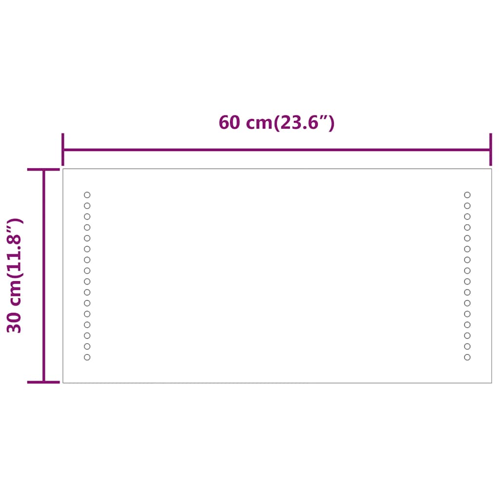 vidaXL Καθρέφτης Μπάνιου με LED 60 x 30 εκ.