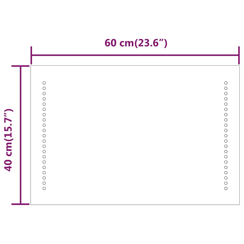vidaXL Καθρέφτης Μπάνιου με LED 60x40 εκ.