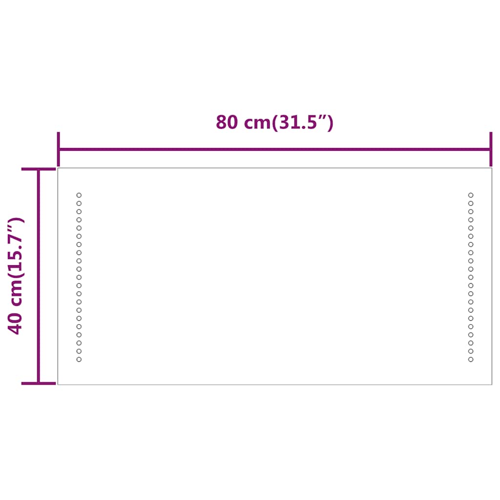 vidaXL Καθρέφτης Μπάνιου με LED 80x40 εκ.