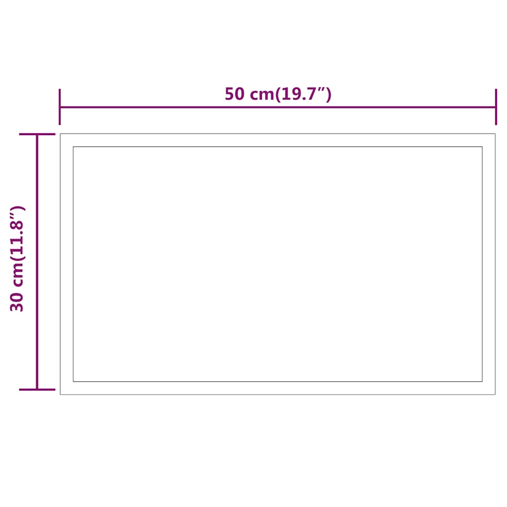 vidaXL Καθρέφτης Μπάνιου με LED 50x30 εκ.