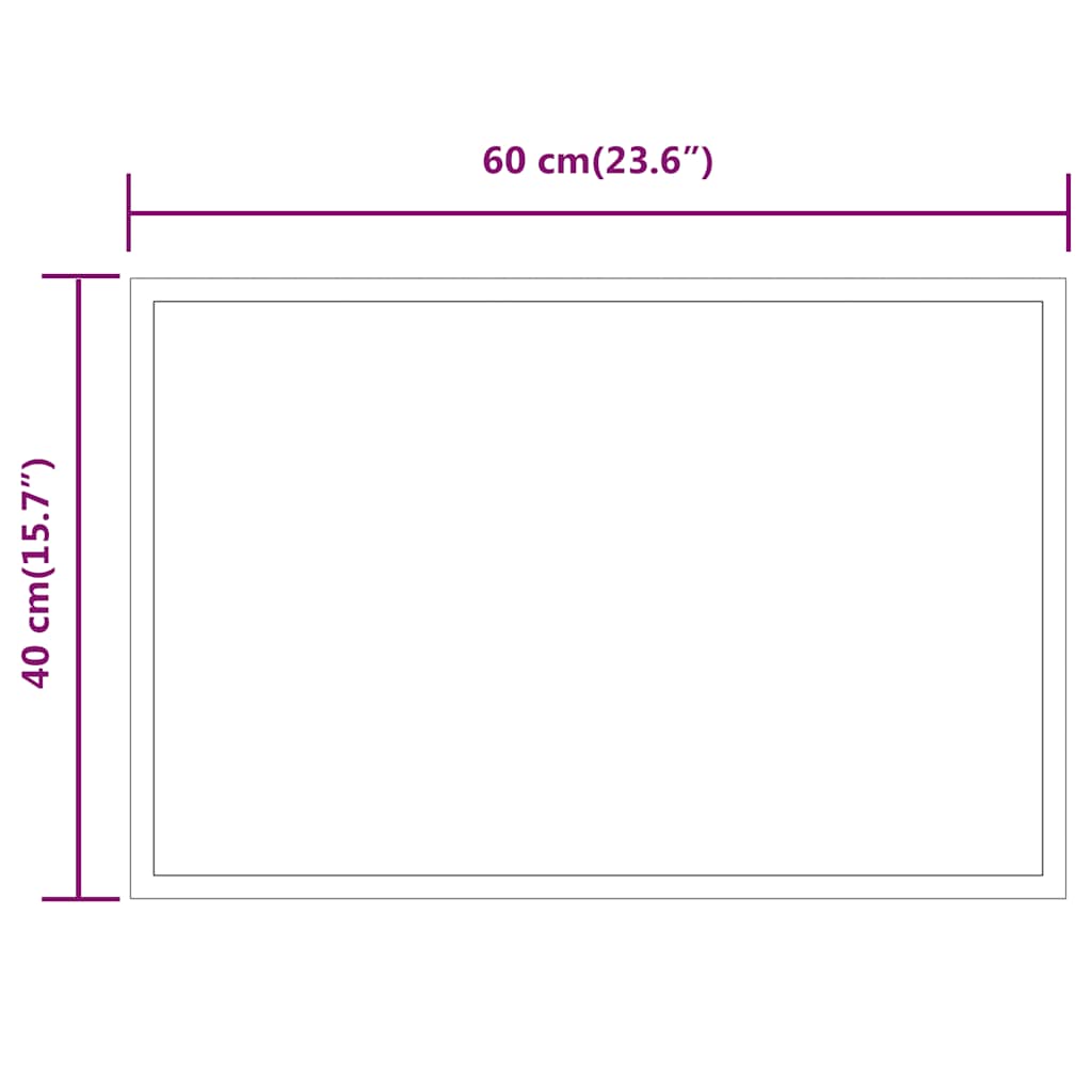 vidaXL Καθρέφτης Μπάνιου με LED 60x40 εκ.