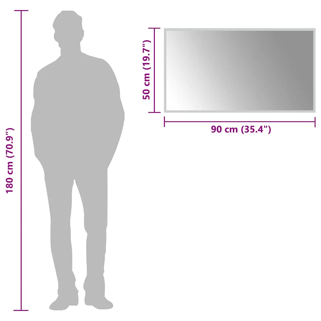 vidaXL Καθρέφτης Μπάνιου με LED 90x50 εκ.