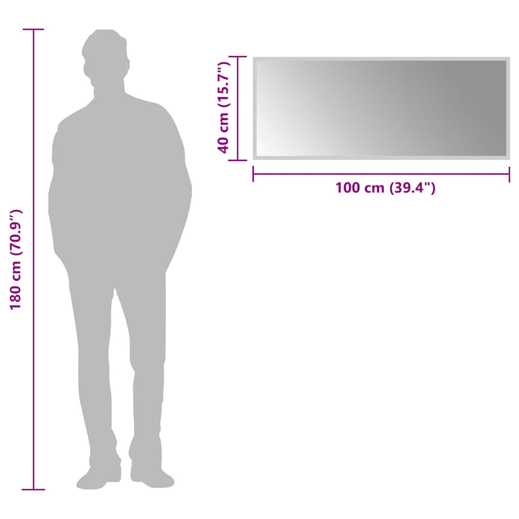 vidaXL Καθρέφτης Μπάνιου με LED 100x40 εκ.