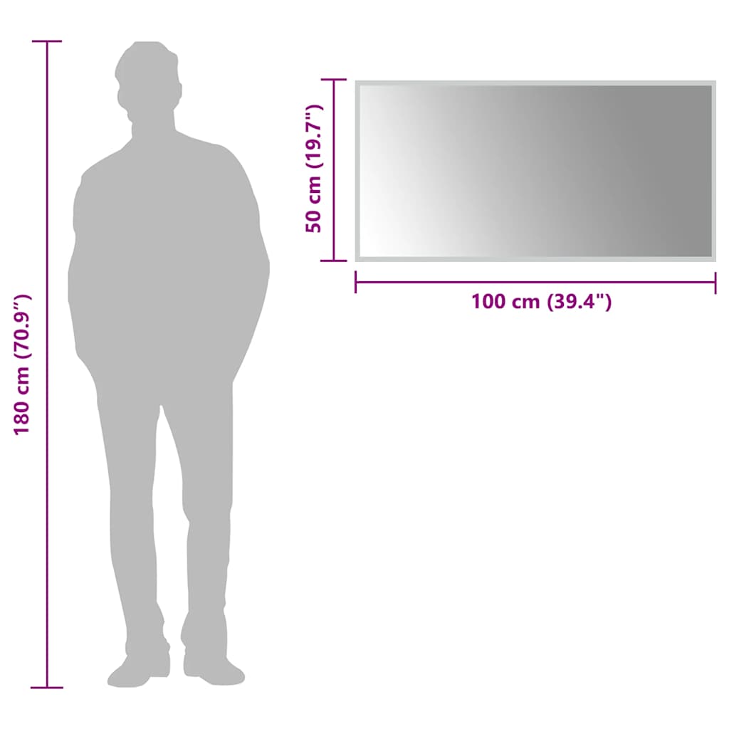 vidaXL Καθρέφτης Μπάνιου με LED 100x50 εκ.