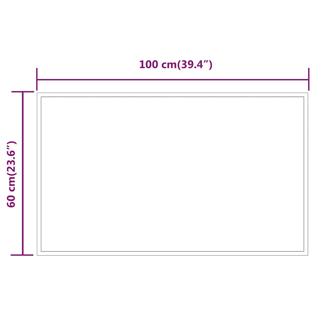 vidaXL Καθρέφτης Μπάνιου με LED 100x60 εκ.