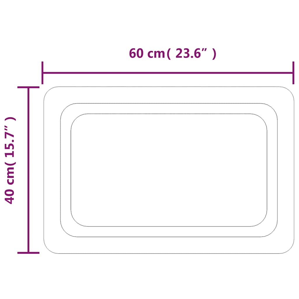 vidaXL Καθρέφτης Μπάνιου με LED 60x40 εκ.